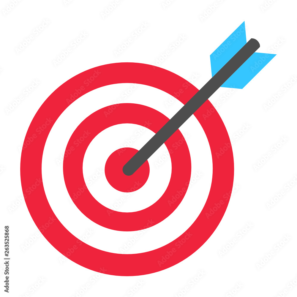 target with arrow vector flat design target with arrow vector flat design