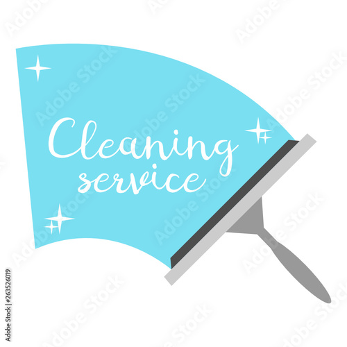 Cleaning service vector. Concept of success in business