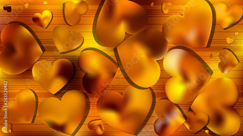 Orange Love Background