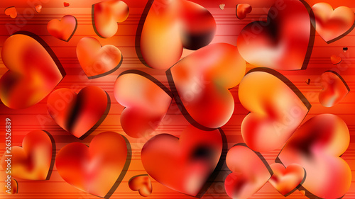 Orange Valentine Background Graphic