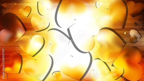 Orange Valentines Day Background