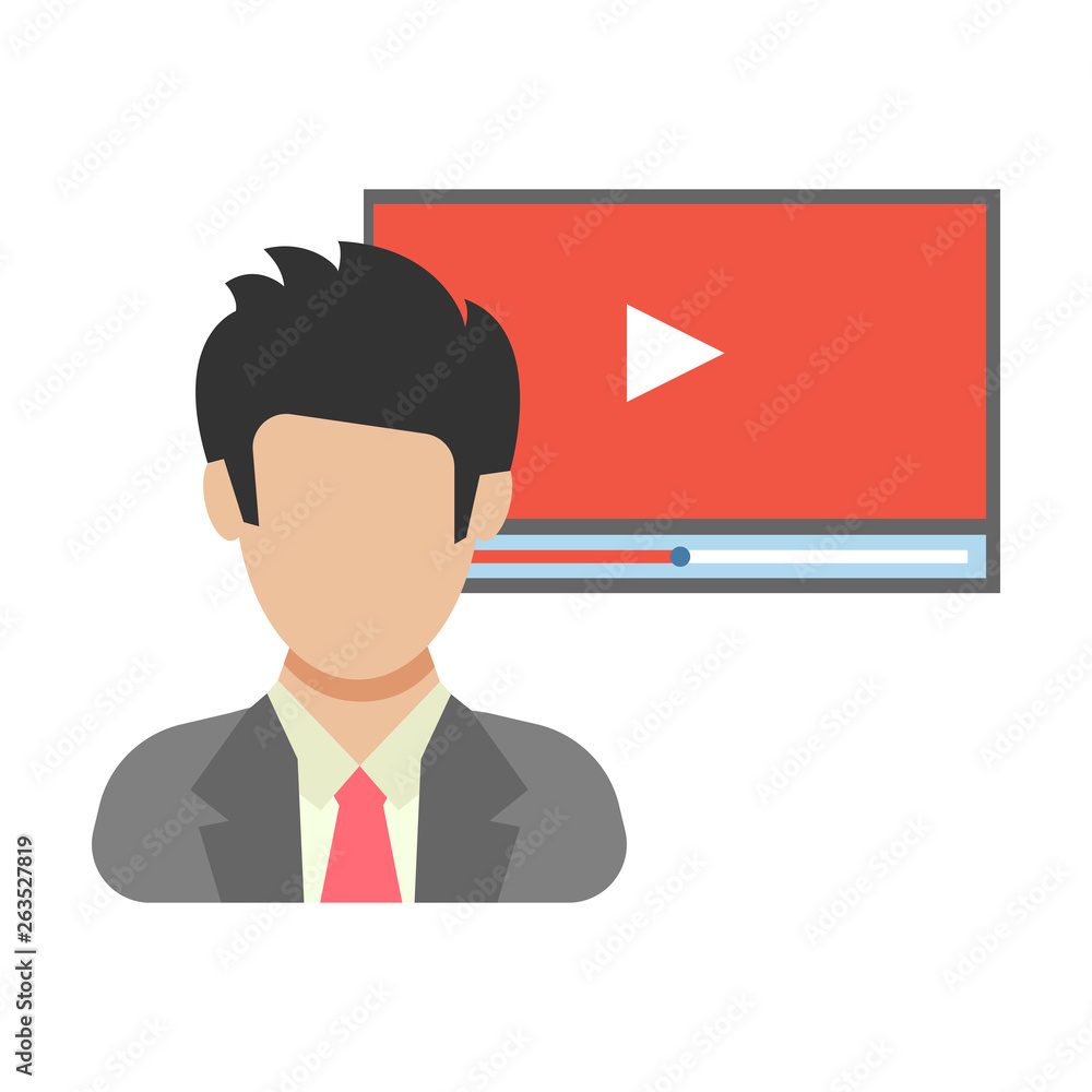 People icon in flat style People icon in flat style