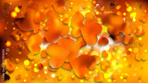 Orange Valentine Background Design