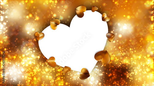 Orange Heart Background