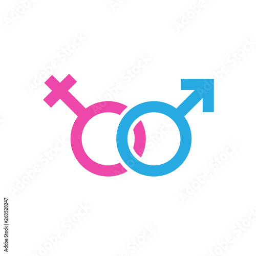 Gender icon on background for graphic and web design. Simple vector sign. Internet concept symbol for website button or mobile app.