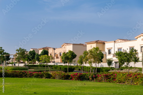 Luxury villa compound gated community residential development © Plamen