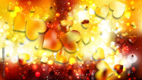 Orange and Black Valentines Day Background