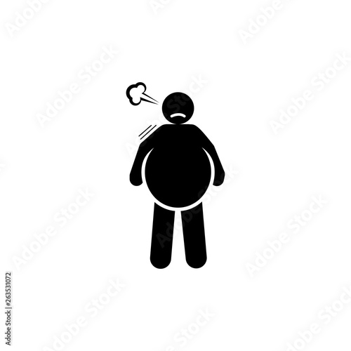 Insensitive, angry, man icon. Element of negative character traits icon. Premium quality graphic design icon. Signs and symbols collection icon for websites