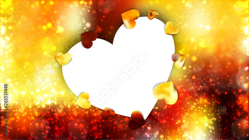 Orange and Black Valentines Background