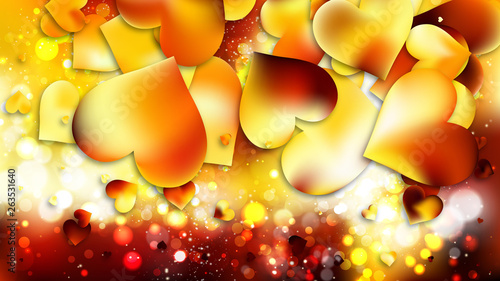 Orange and Black Valentine Background