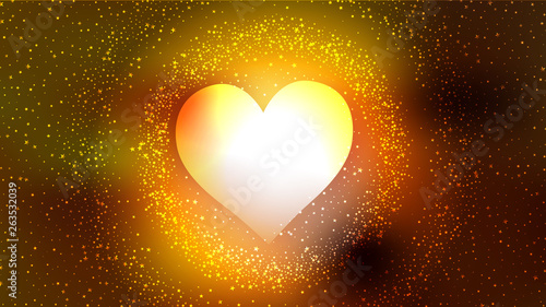 Orange and Black Valentines Background Vector Illustration