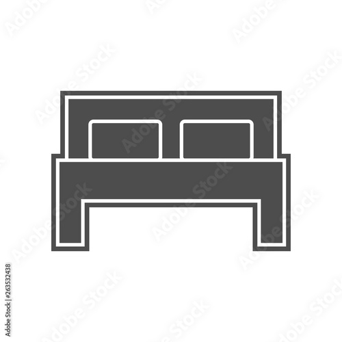bed icon. Element of minimalistic for mobile concept and web apps icon. Glyph, flat icon for website design and development, app development