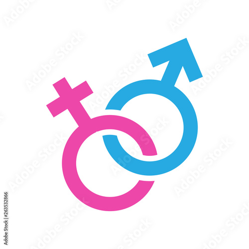 Gender icon on background for graphic and web design. Simple vector sign. Internet concept symbol for website button or mobile app.