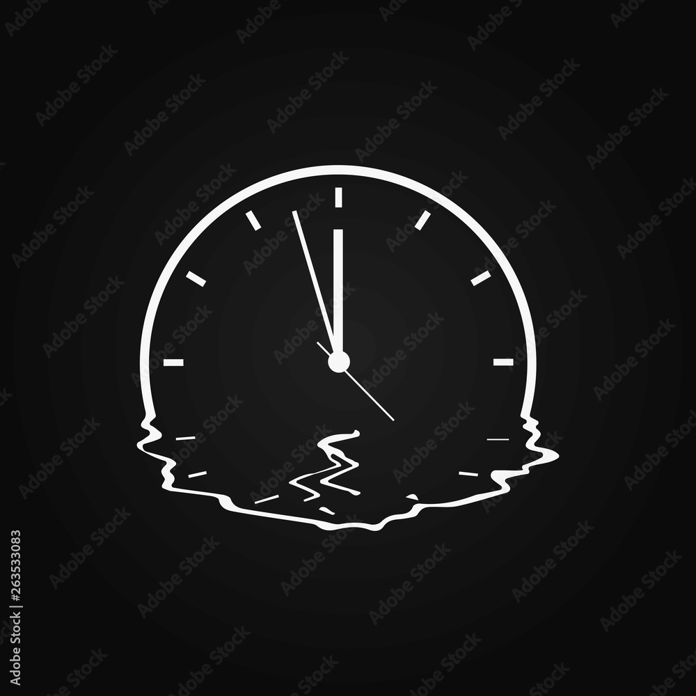 quirky drawing of a melting clock Stock Vector Adobe Stock