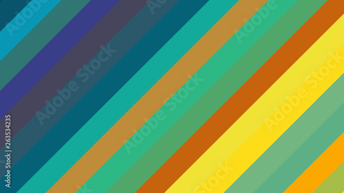 Billede på lærred Colorful Diagonal Stripes Background Vector Art