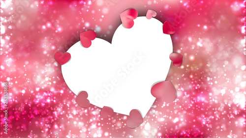 Pink Love Background Illustration