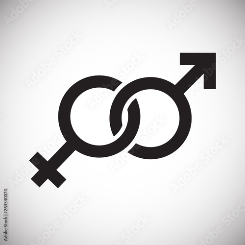 Gender icon on background for graphic and web design. Simple vector sign. Internet concept symbol for website button or mobile app.