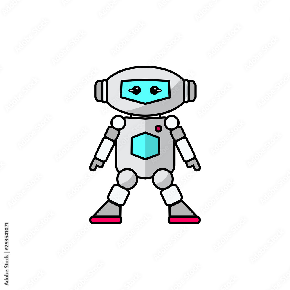 Friendly cartoon robot 