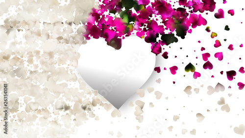 Pink and Beige Heart Background Graphic