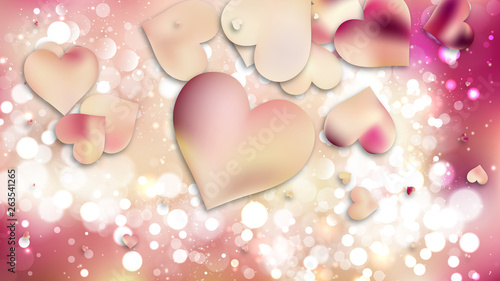 Pink and Beige Valentines Day Background Design