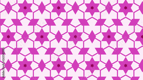 Fuchsia Seamless Star Pattern
