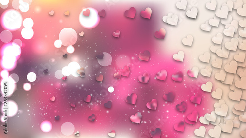 Pink and Beige Heart Background Design
