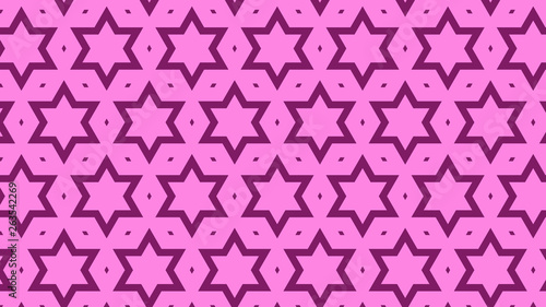 Fuchsia Stars Pattern Background