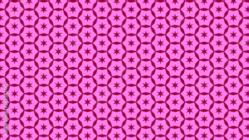 Fuchsia Seamless Stars Pattern Background Illustrator