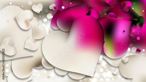 Pink and Beige Valentines Day Heart Background