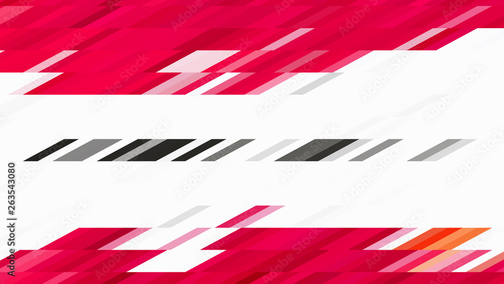 Red and White Geometric Shapes Background Vector Stock Vector | Adobe Stock