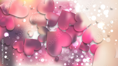 Pink and Beige Heart Background