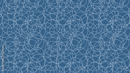 Blue Overlapping Circles Pattern