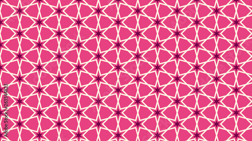 Pink Seamless Star Pattern Background Illustrator