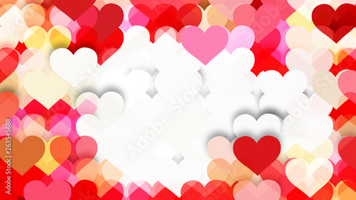 Red and White Valentines Background Vector Image