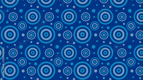 Dark Blue Concentric Circles Background Pattern