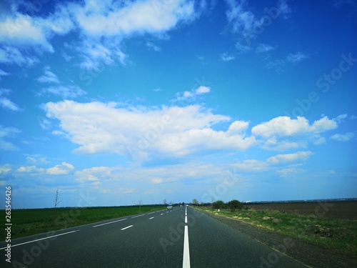 Empty road and blue sky