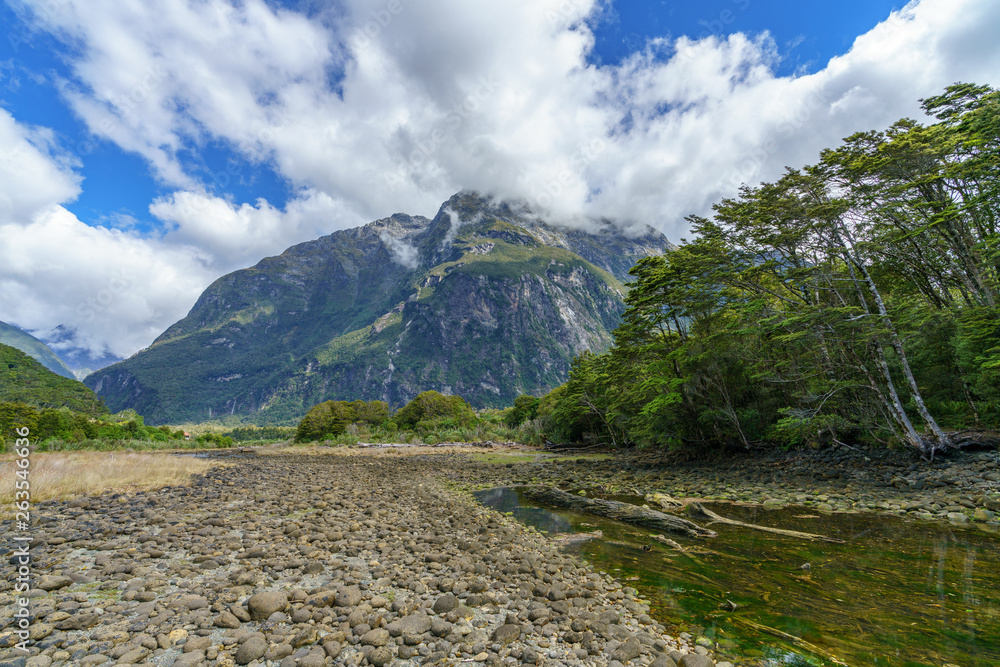 mountains in the clouds, milford sound, fiordland, new zealand 67