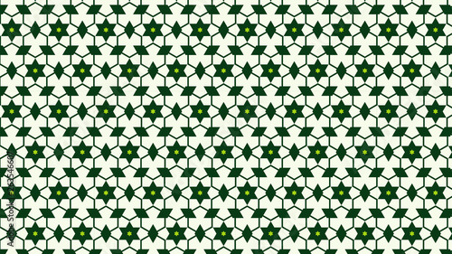 Green Seamless Star Pattern Background Design