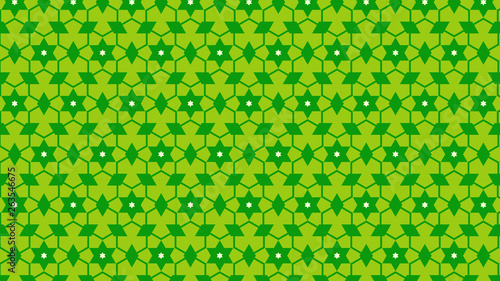 Green Seamless Star Pattern