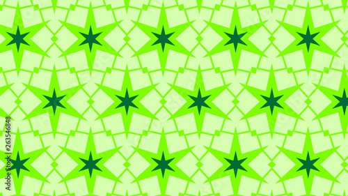 Green Seamless Star Pattern Background