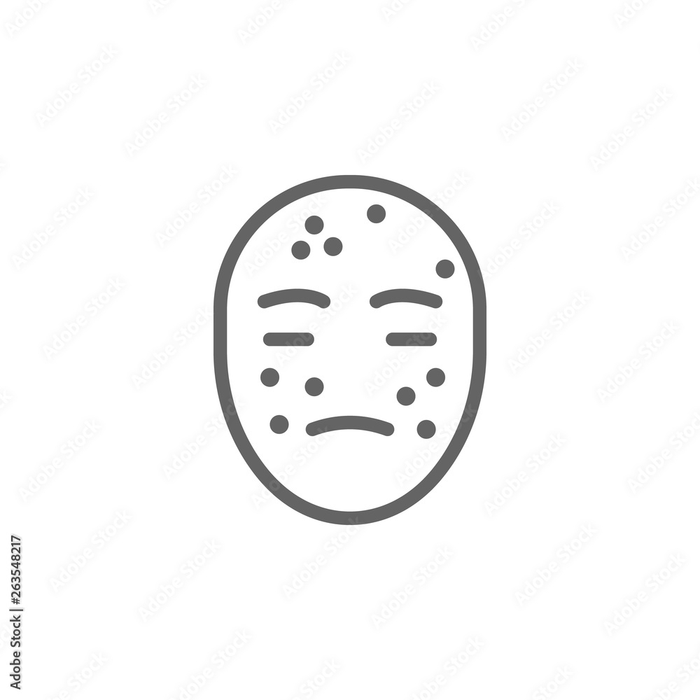Allergy, face icon. Element of skin care icon. Thin line icon for website design and development, app development. Premium icon Allergy, face icon. Element of skin care icon. Thin line icon for website design and development, app development. Premium icon