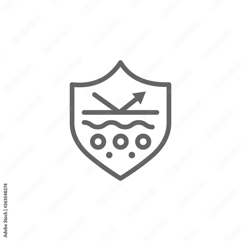 Protect, skin icon. Element of skin care icon. Thin line icon for website design and development, app development. Premium icon Protect, skin icon. Element of skin care icon. Thin line icon for website design and development, app development. Premium icon