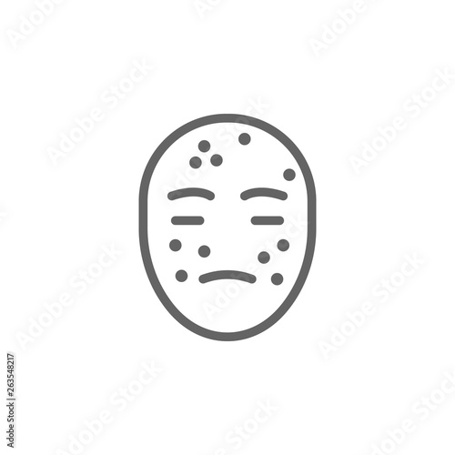 Allergy, face icon. Element of skin care icon. Thin line icon for website design and development, app development. Premium icon