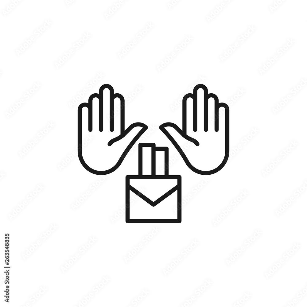 Obraz premium Quit smoking, no smoking icon. Element of quit smoking icon. Thin line icon for website design and development, app development. Premium icon