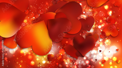 Red and Yellow Valentines Background