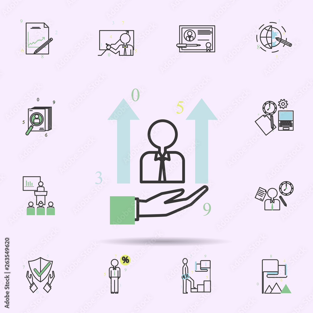 Learn employee colored icon. business icons universal set for web and mobile Learn employee colored icon. business icons universal set for web and mobile
