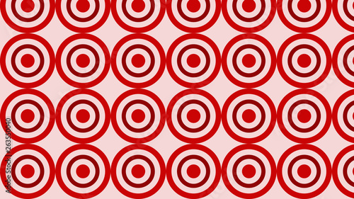 Red Seamless Concentric Circles Background Pattern Vector Art