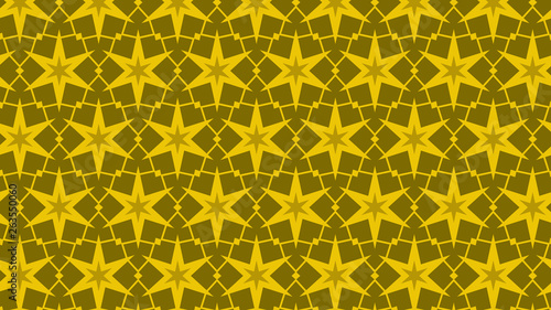Yellow Seamless Stars Background Pattern