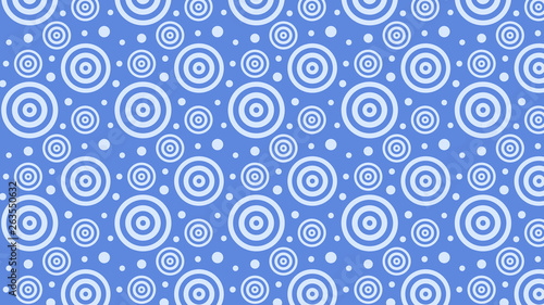 Blue Seamless Concentric Circles Background Pattern Vector Image