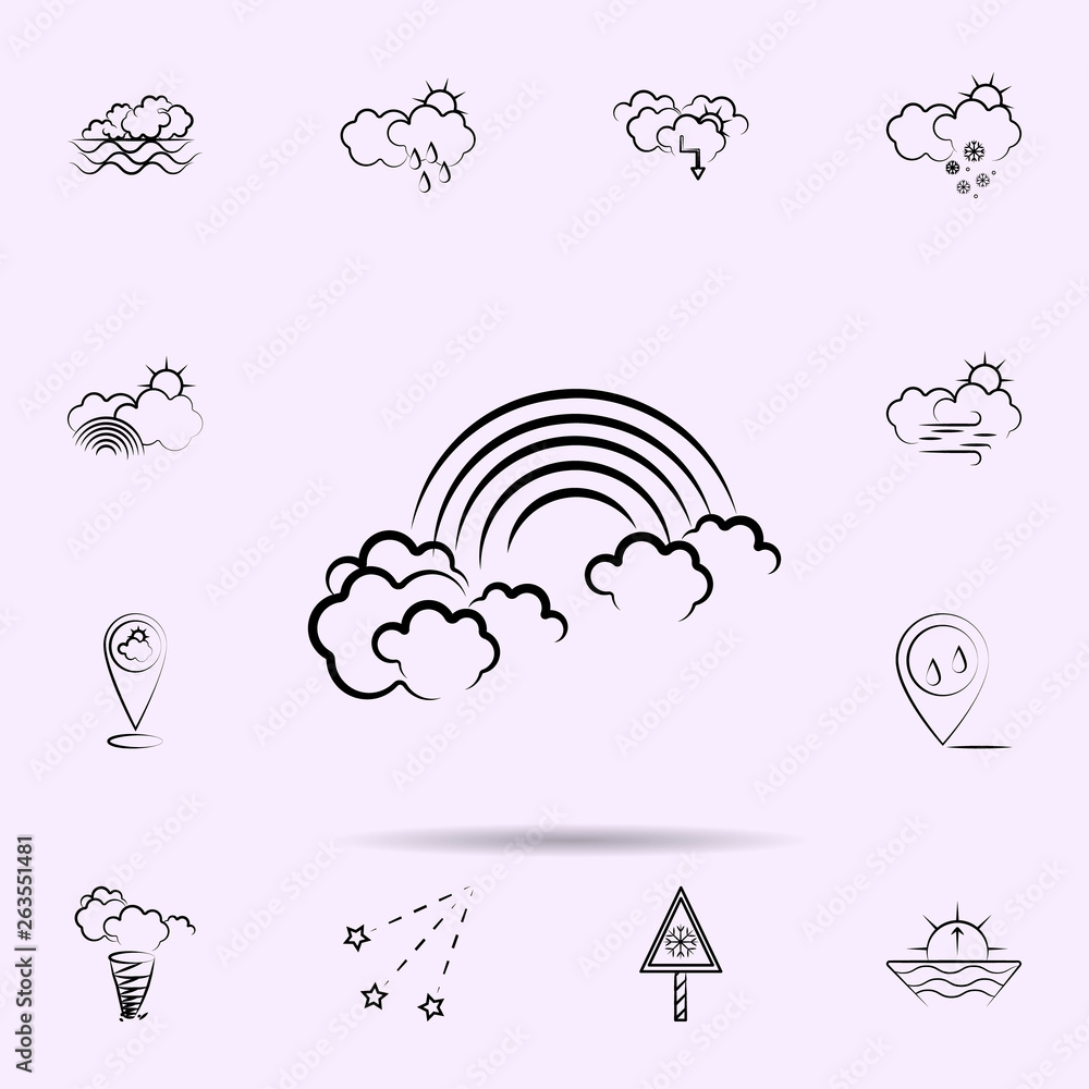 Cloud, rainbow icon. Weather icons universal set for web and mobile Cloud, rainbow icon. Weather icons universal set for web and mobile